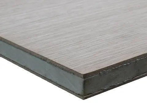 Sandwich - Sperrh. - Verbundelement (4-16-4), Eiche (Messerfurnier) A/BB,  XPS-Hartschaum Polystyrol