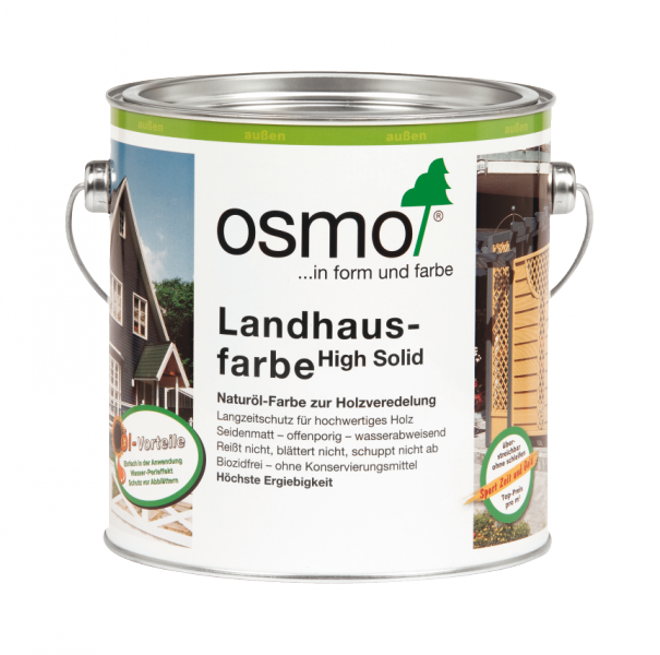 Osmo Landhausfarbe 2101, weiß, 2,5 Liter