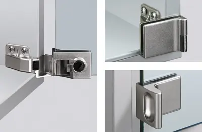 Hettich Glastürscharnier ET 5160 Nm Glas max 6,3 mm ohne Bohrung 0030866