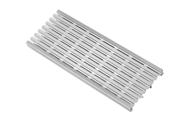 NaturInForm Terrassen-Bodenrost aus Aluminium, geriffelt, 1 Stück in Schutzfolie