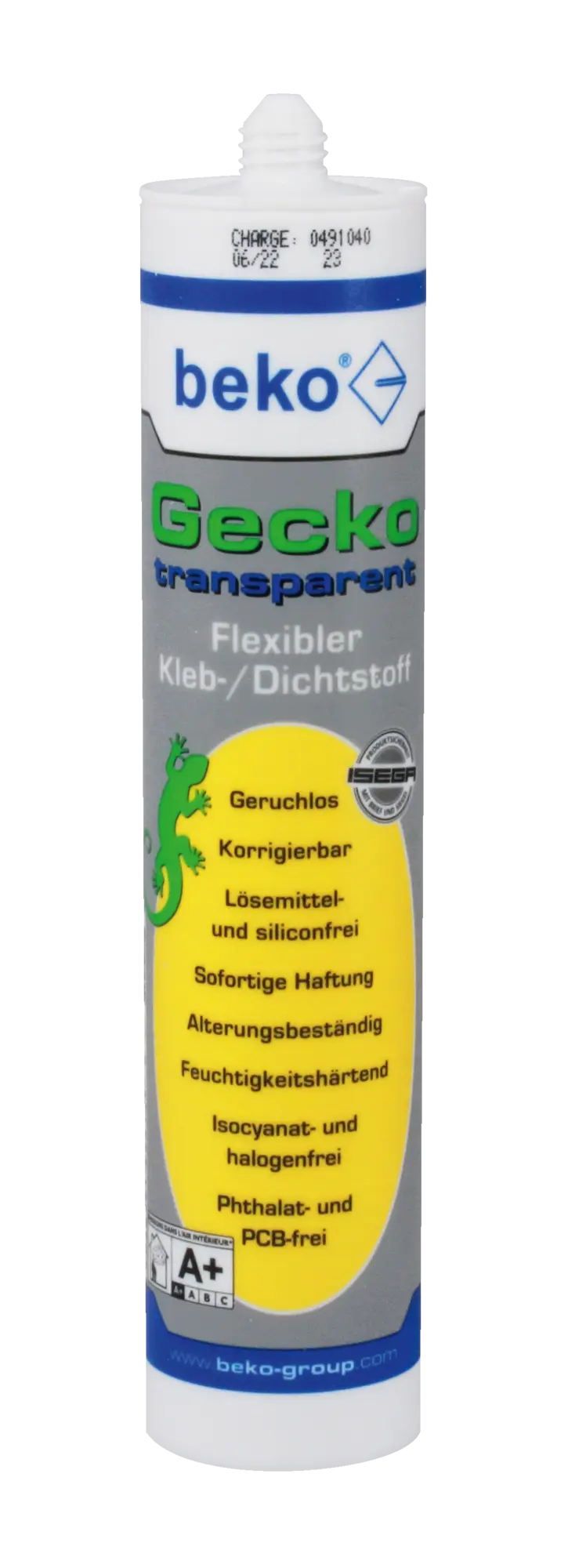 Beko Gecko Flexibler 1K-Kleb-/Dichstoff transparent, 290 ml