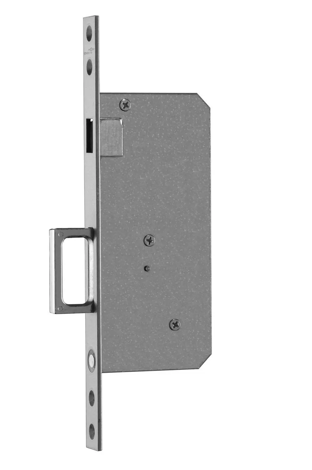 BMH Gegenkasten 163 für Schiebetürschloss 162, Stulp 20x255mm, käntig, silber lackiert, 0163.000006