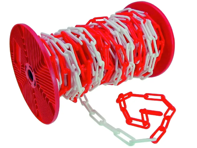 Absperr-Kette Kusto rot-weiß 6,0 mm 25 m 9-3007