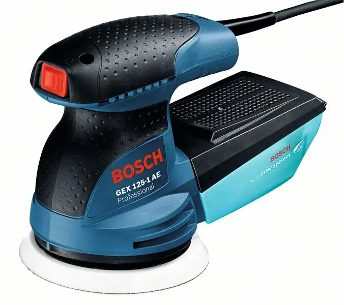 Bosch Exzenterschleifer GEX 125-1 AE, mit 3 x Schleifblatt C470, in Handwerkerkoffer, 0601387504