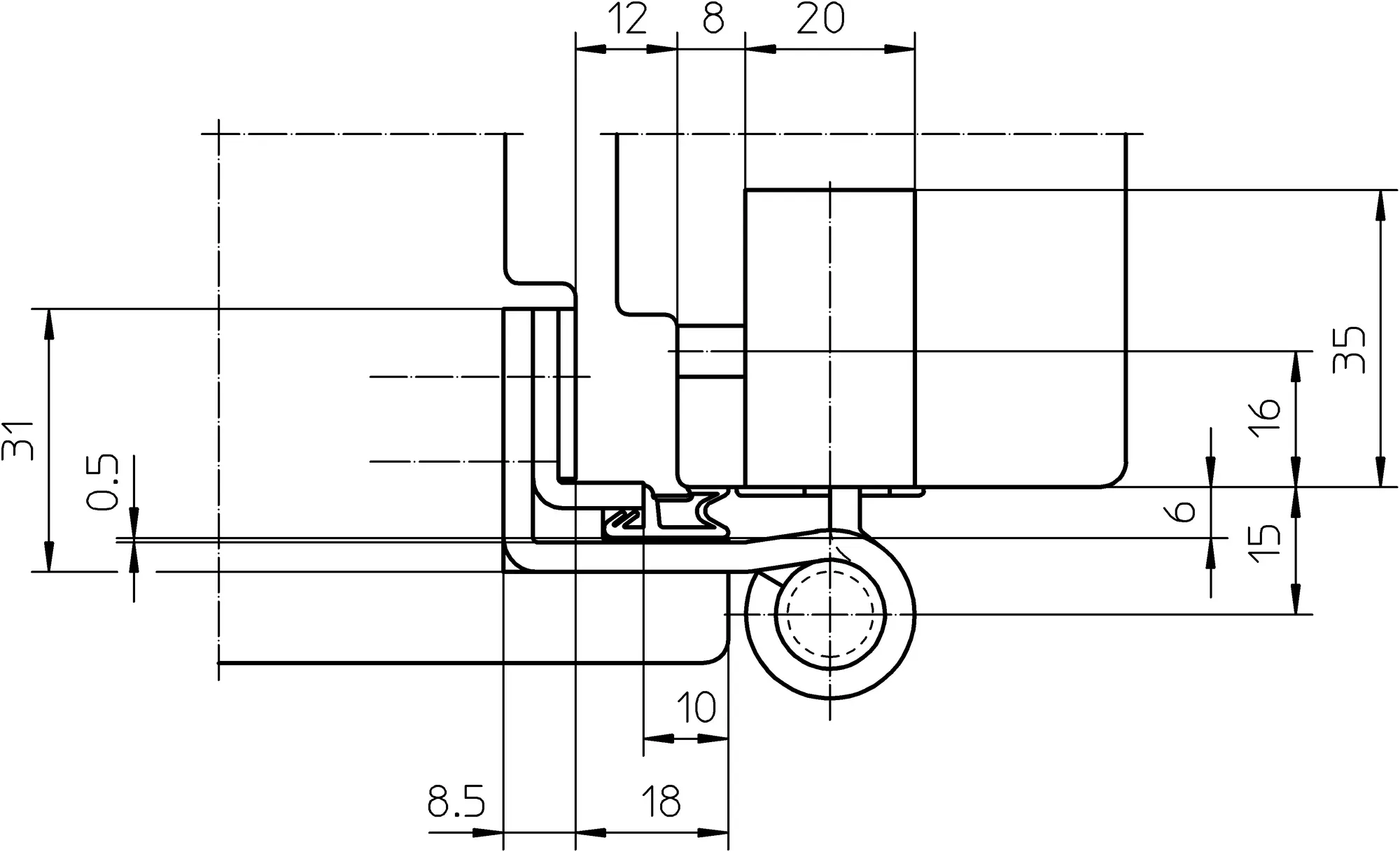 Simonswerk Haustürband, Baka Protect 4030 3D FD, Satz a. 3 Stück, Edelstahl matt, 5 080826 0 04085