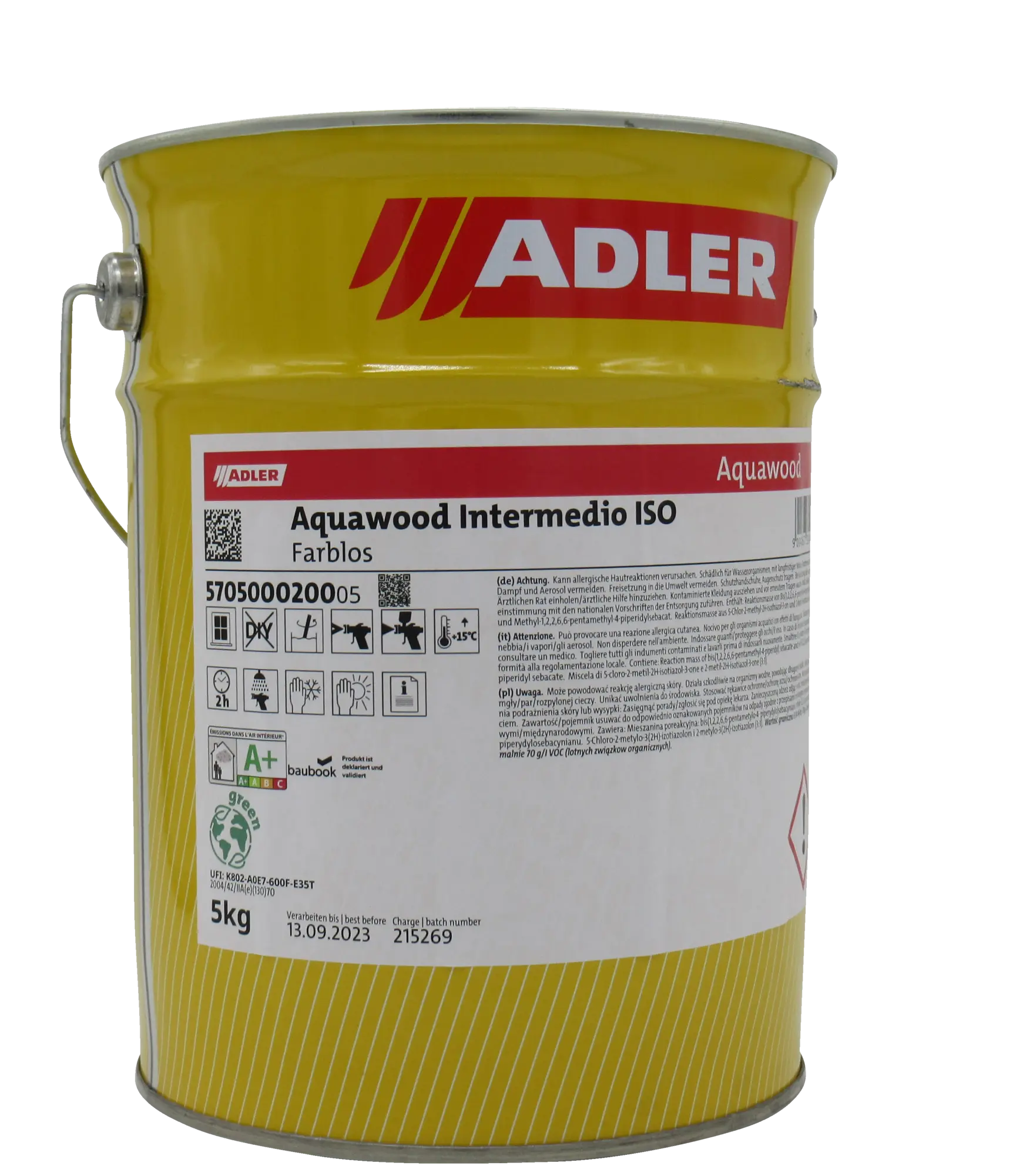 Adler Aquawood Intermedio ISO Farblos 5 kg,