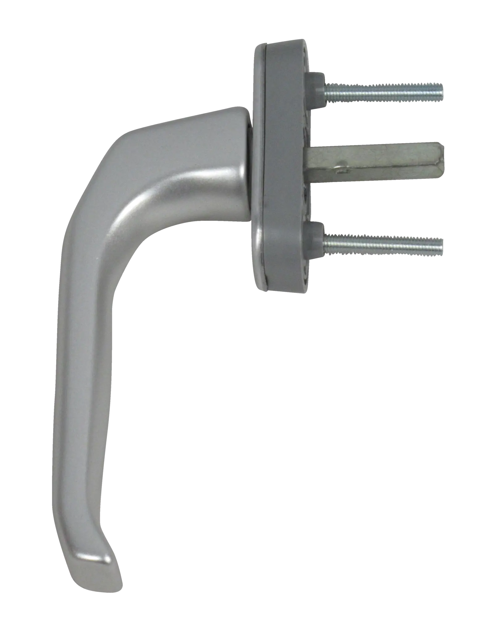 FKS Fenstergriff 1003-4-35, Alu F1, ovale Rosette, mit Schrauben, 101-00294