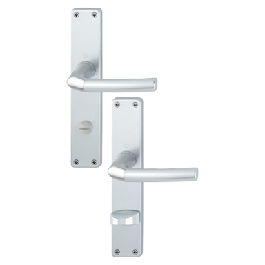 Hoppe Bad-Langschildgarnitur 1117/202SP Birmingham Alu F1
