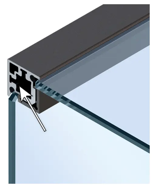 Cadro Glas-Eckprofil