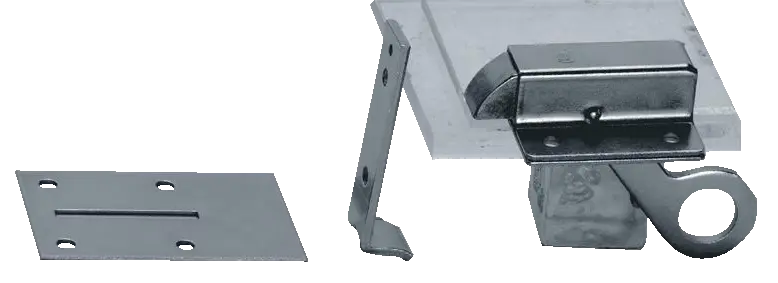 Strenger Bodentürschnäpper Nr.2531, Maße 55x55mm, Hebel normal, verzinkt, S511-000352-500