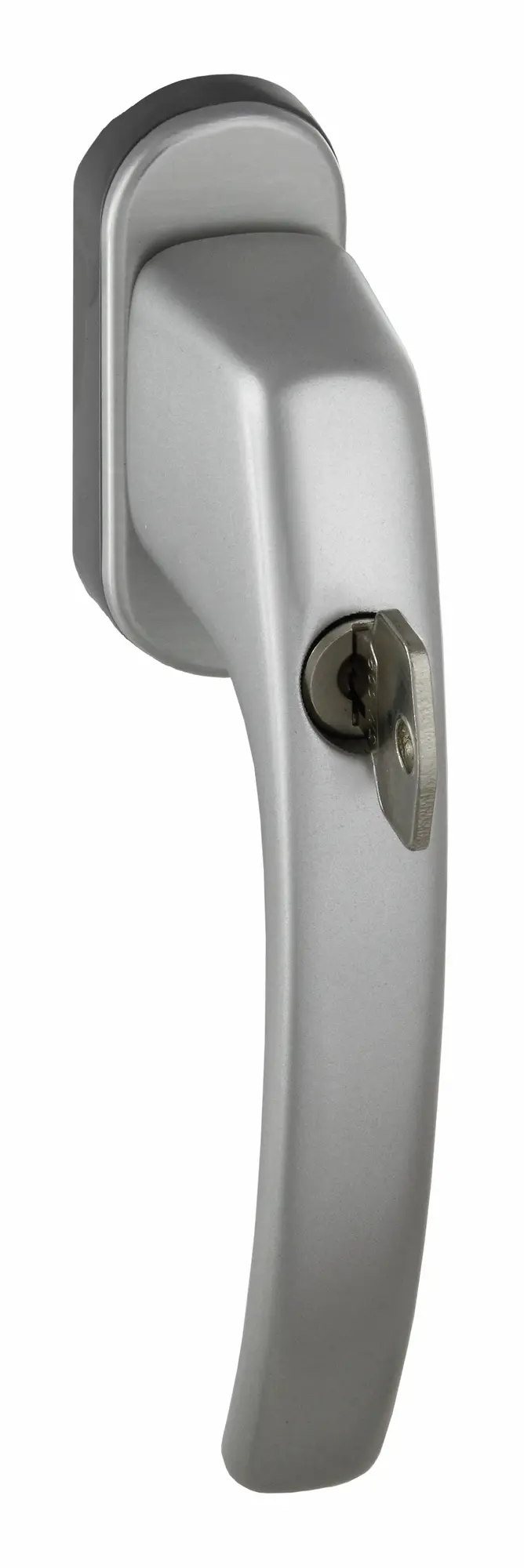 FKS Fenstergriff 1005-A-4-35, weiß, ovale Rosette, mit Schrauben, abschliessbar, 102-00097