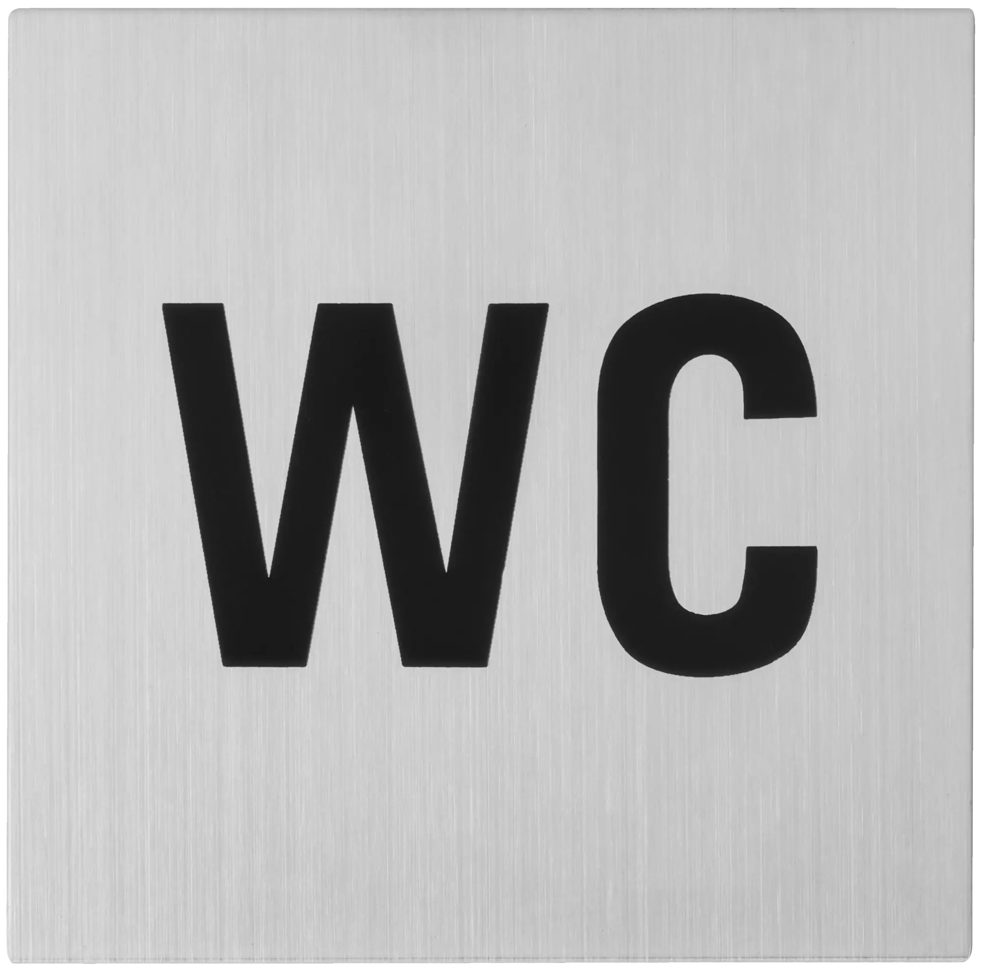 Hermat Symbol WC 3731, Maße 126x126mm, selbstklebend, Edelstahl, 16542