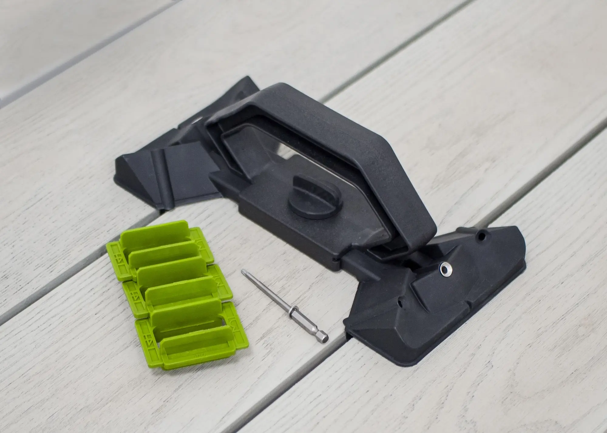 Millboard DuoFix Montagehilfe für seitliche Fixierung, beinhaltet Driver Bit and 3 Abstandshalter