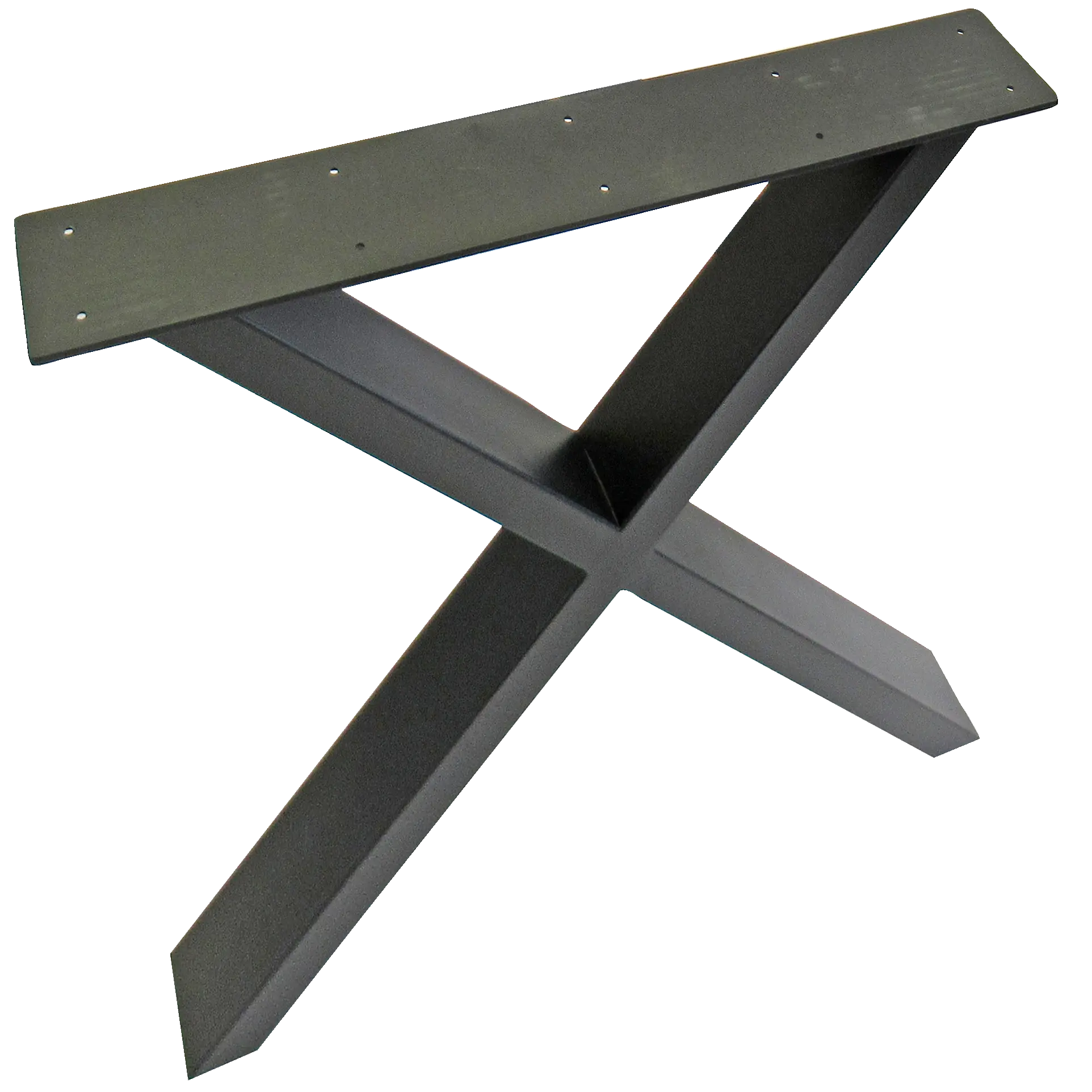 Metall-Tischbeinemodel X, aus Vierkant-Rohren, schwarz pulverbeschichtet, Höhe: 721mm,
