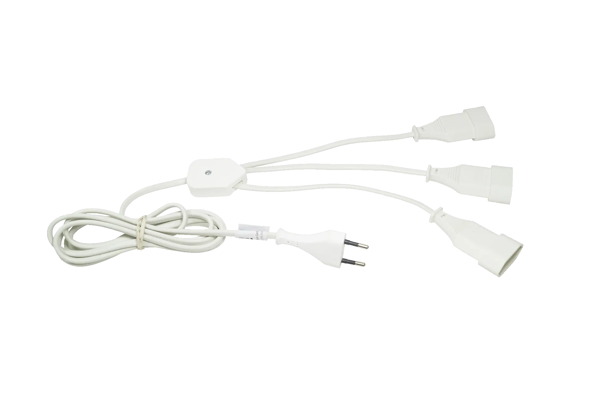 LS HV Y-Verteiler, 3x Eurokupplung, 1x Euroflachstecker, 1900/140 mm, weiß