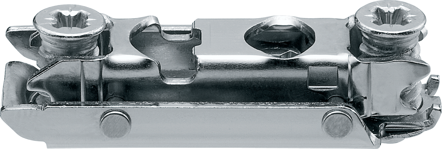 Clip top Gerade Exzenter Montageplatten mit vormontierten Systemschrauben