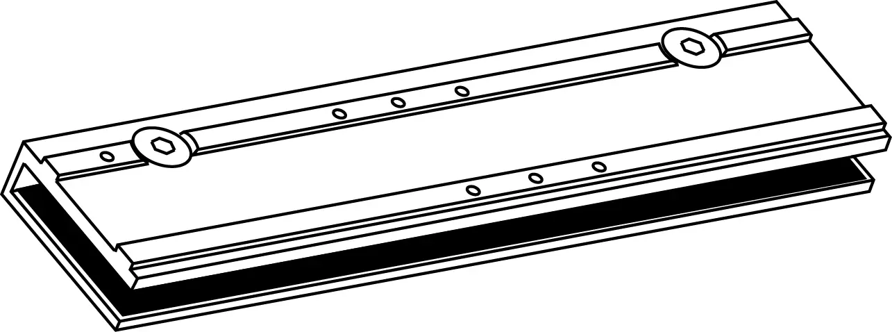 Geze Glasklemmschuh für TS4000 + TS5000 silberfarbig 057126