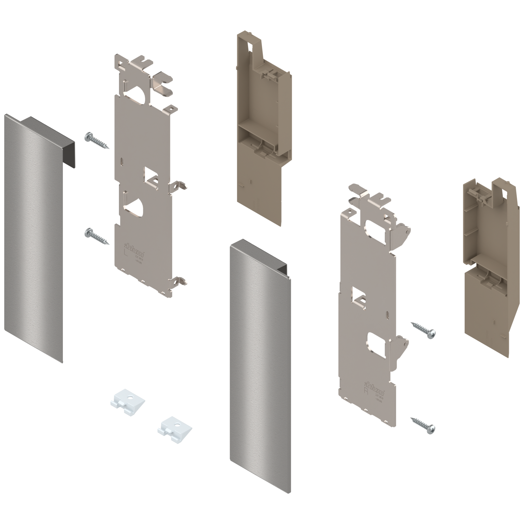 Innenschubkasten-Reling Vorderstück Set Höhe C