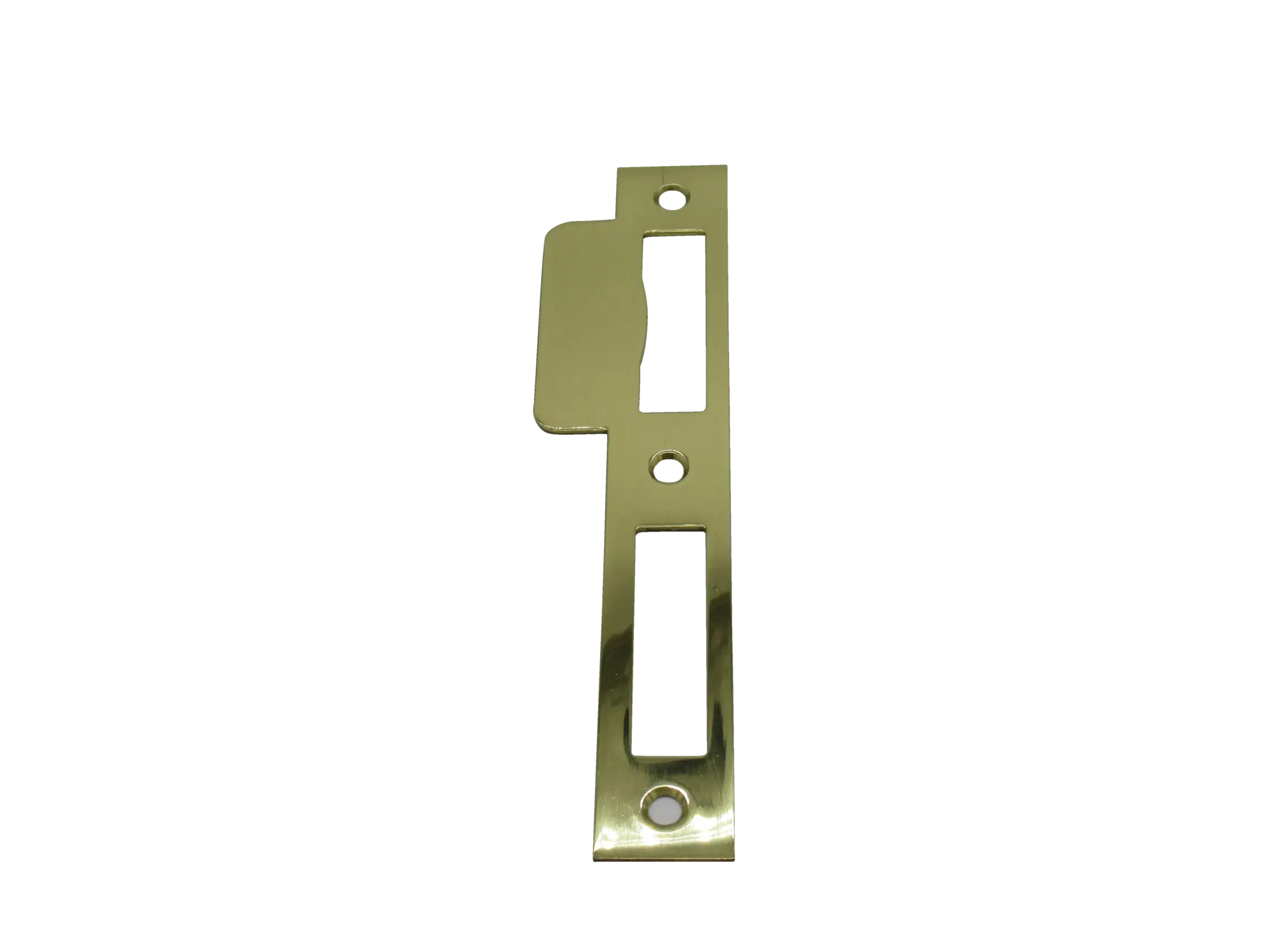 KFV Lappenschließblech, 24/39x170mm, DIN Rechts, käntig, mit Feilnase, Messing poliert, 3230936