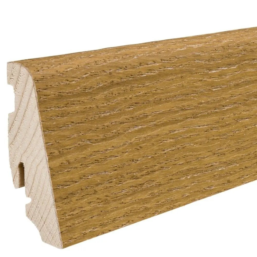 Stecksockelleiste furniert Eiche str. furn.geölt Massivholzkern