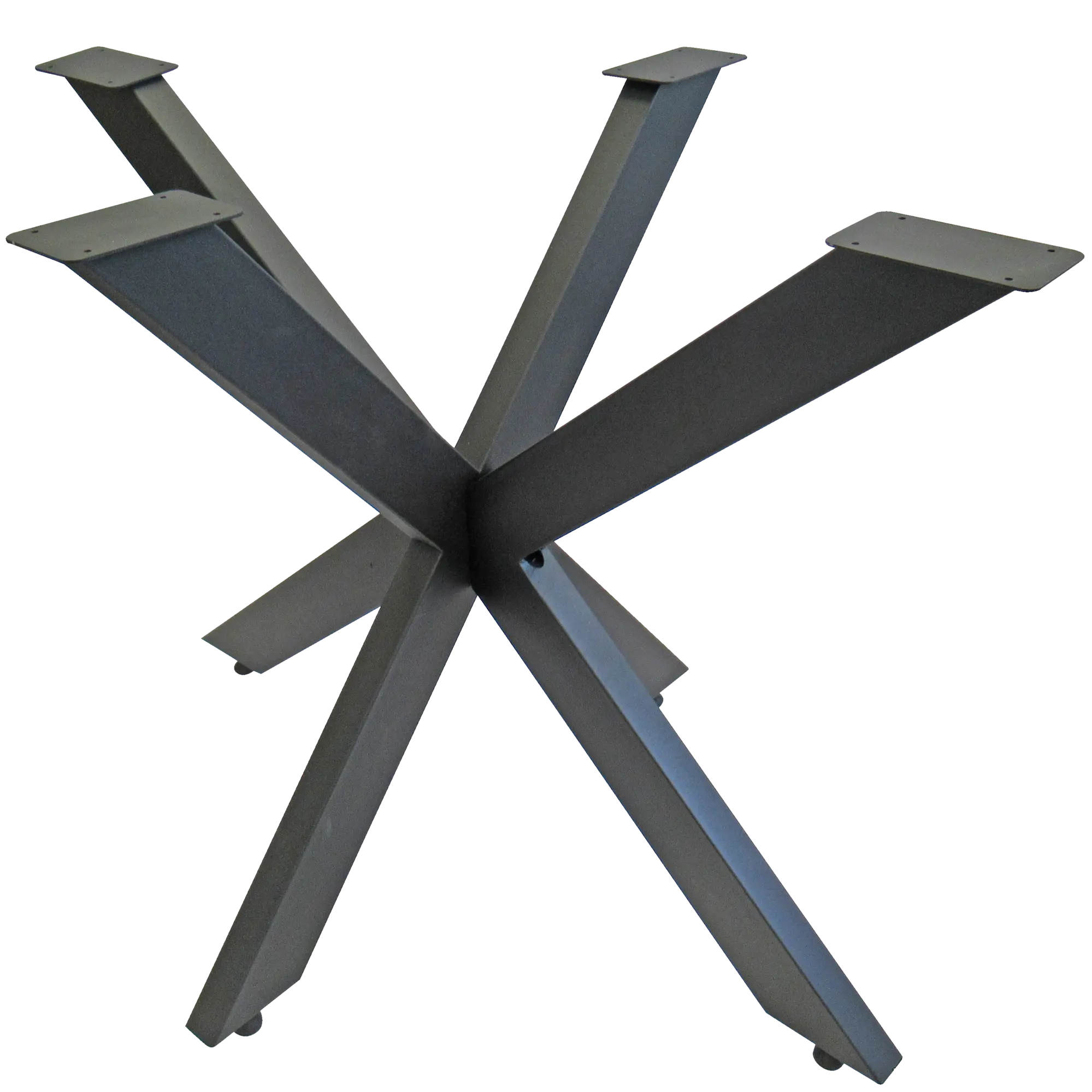 Metall-Tischbeinmodel Spider 180, aus Vierkant-Rohren, schwarz pulverbeschichtet, 1796x730x735mm