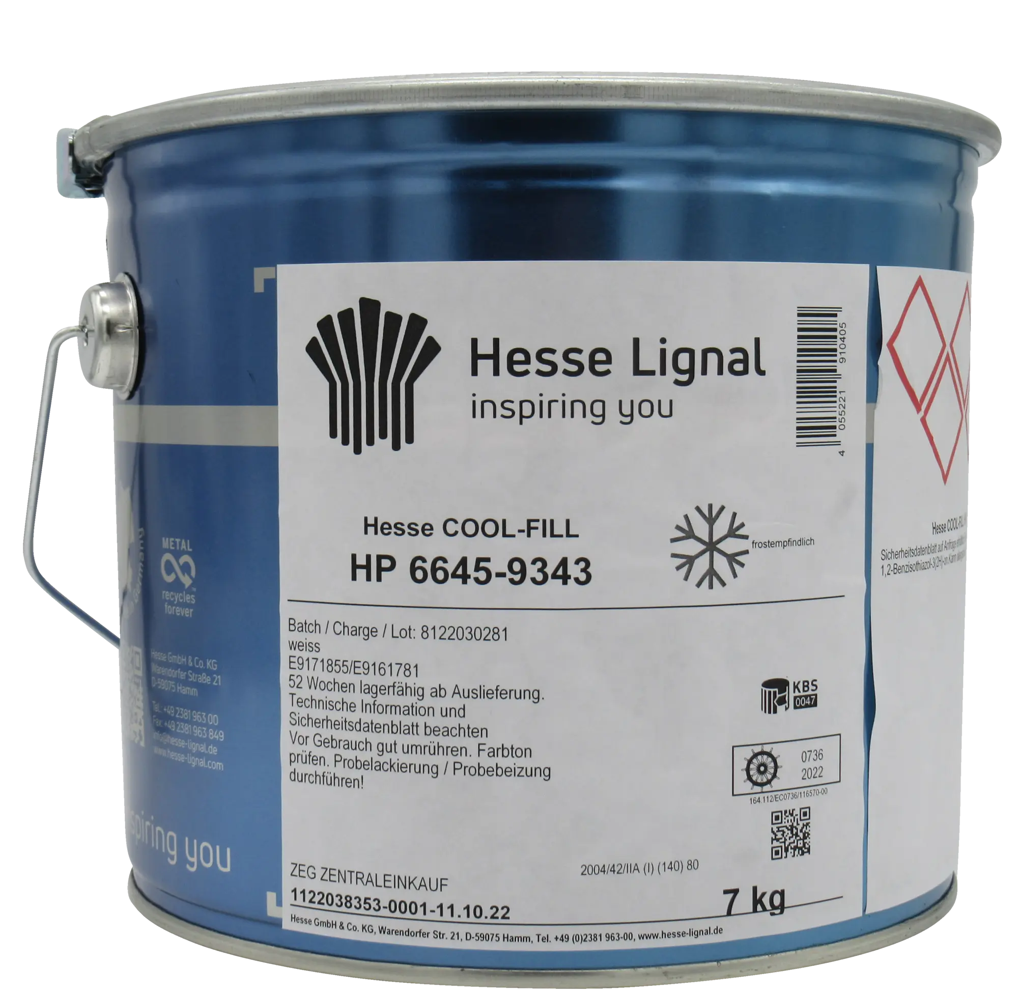 Hesse Hydro Cool Fill Isolierfüller HP 6645-9343, weiß, 7 KG,
