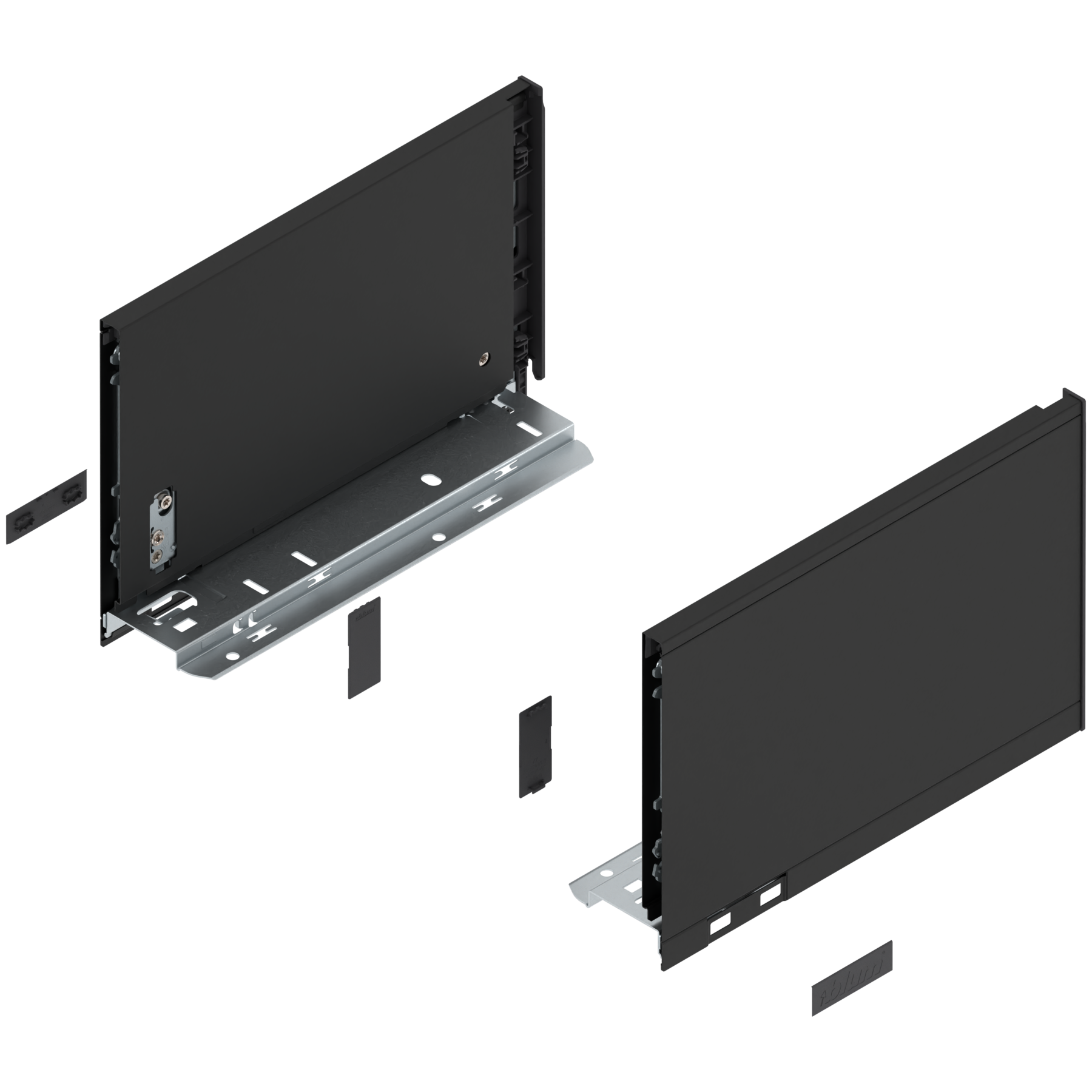 Legrabox pure Zargen-Set C Carbonschwarz