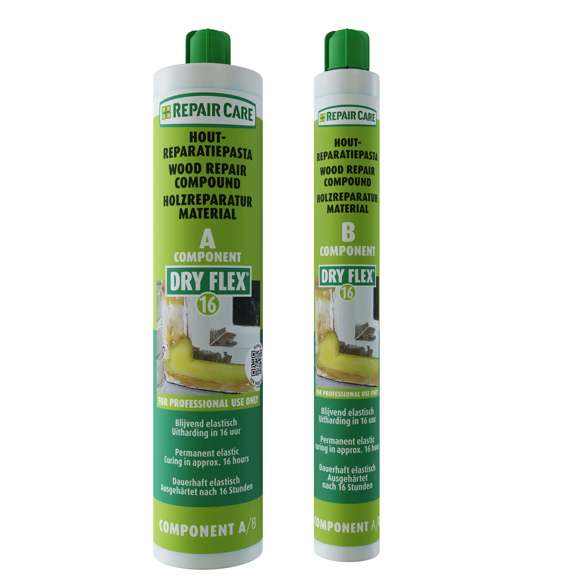 Repair Care DryFlex 16 Reparaturmasse, Doppelkartusche 400 ml (300 ml Komp. A + 100 ml Komp. B),