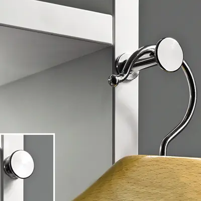 Hettich Kleiderbügelhalter ausziehbar, Belastbarkeit 8kg Messing vernickelt, 9208792