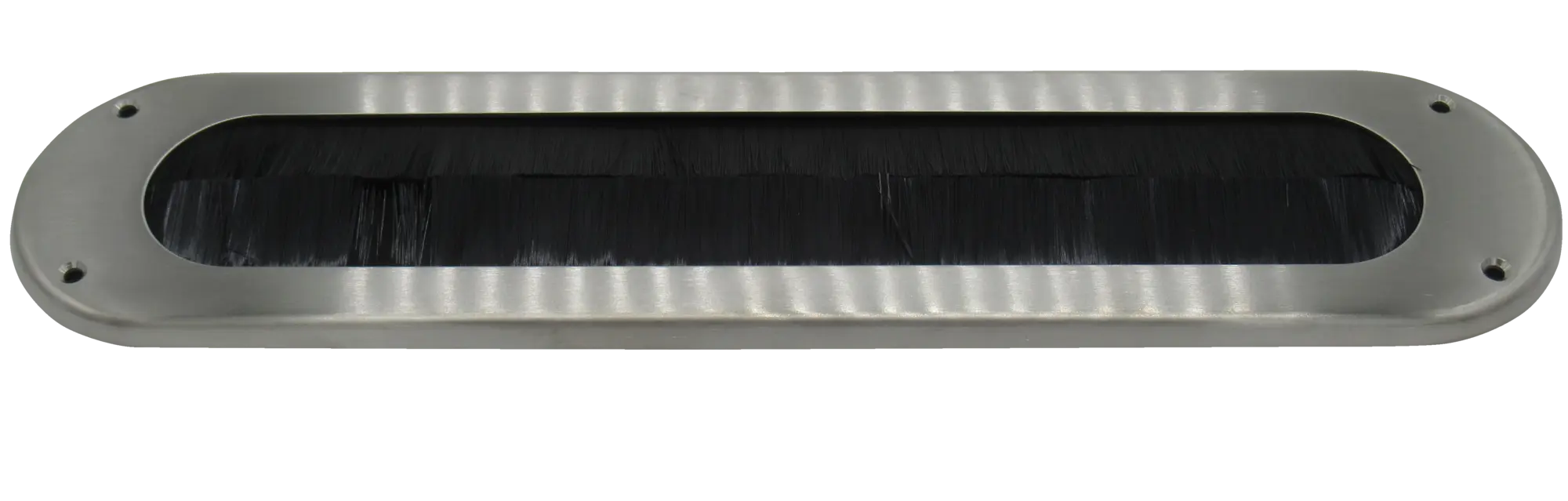 ProGriff Intersteel Briefklappe, Edelstahl, innen 340 x 76 mm, rund, 4 Schraublöcher
