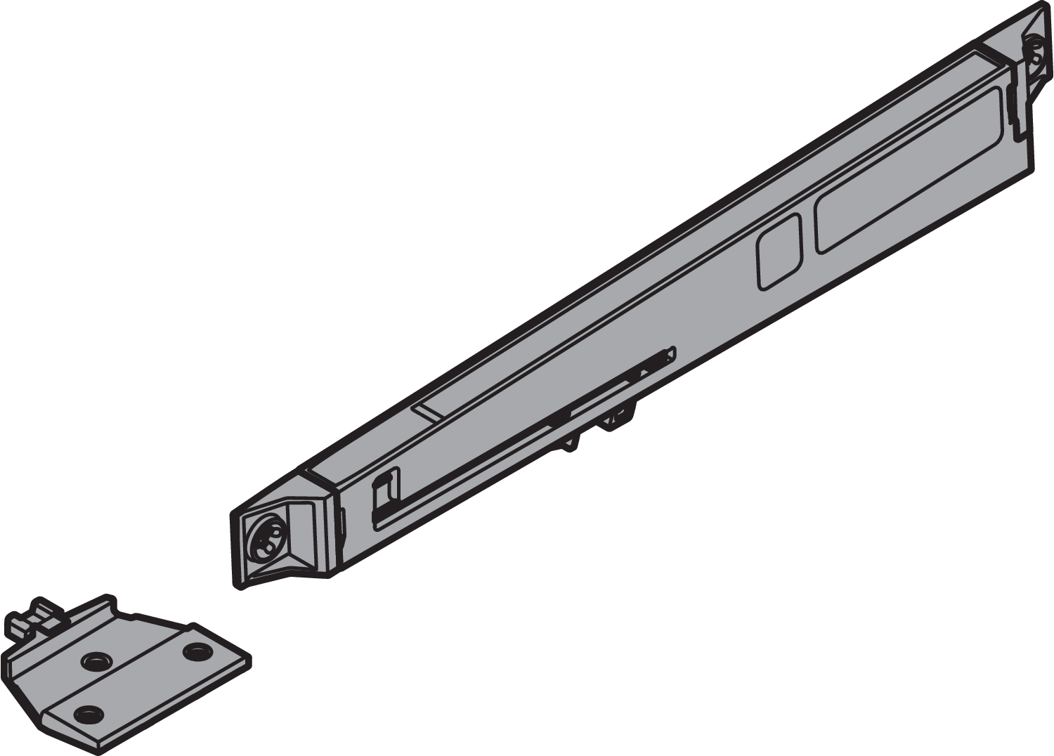 Blum Blumotion-Set für Metaboxen Teilauszug 320x, RAL 9001 cremeweiß
