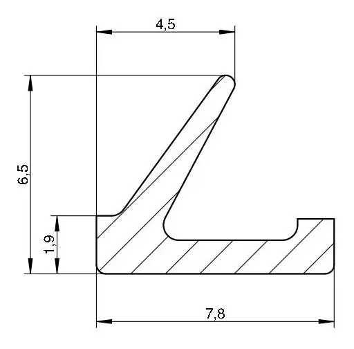 Deventer Dichtung M 543 (PVC), Trennwand grau, VPE 400 m, 825178