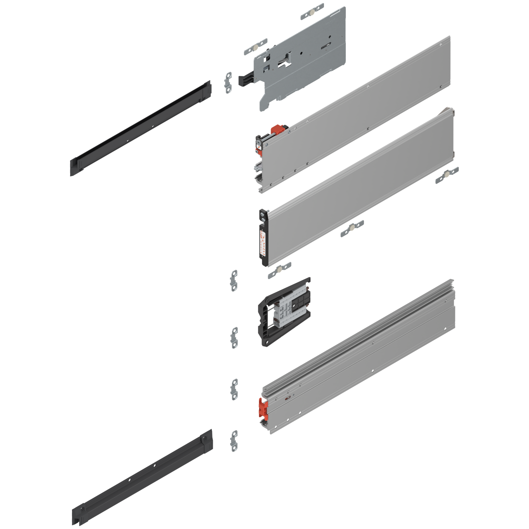 Blum REVEGO uno Pocketschienen-Set