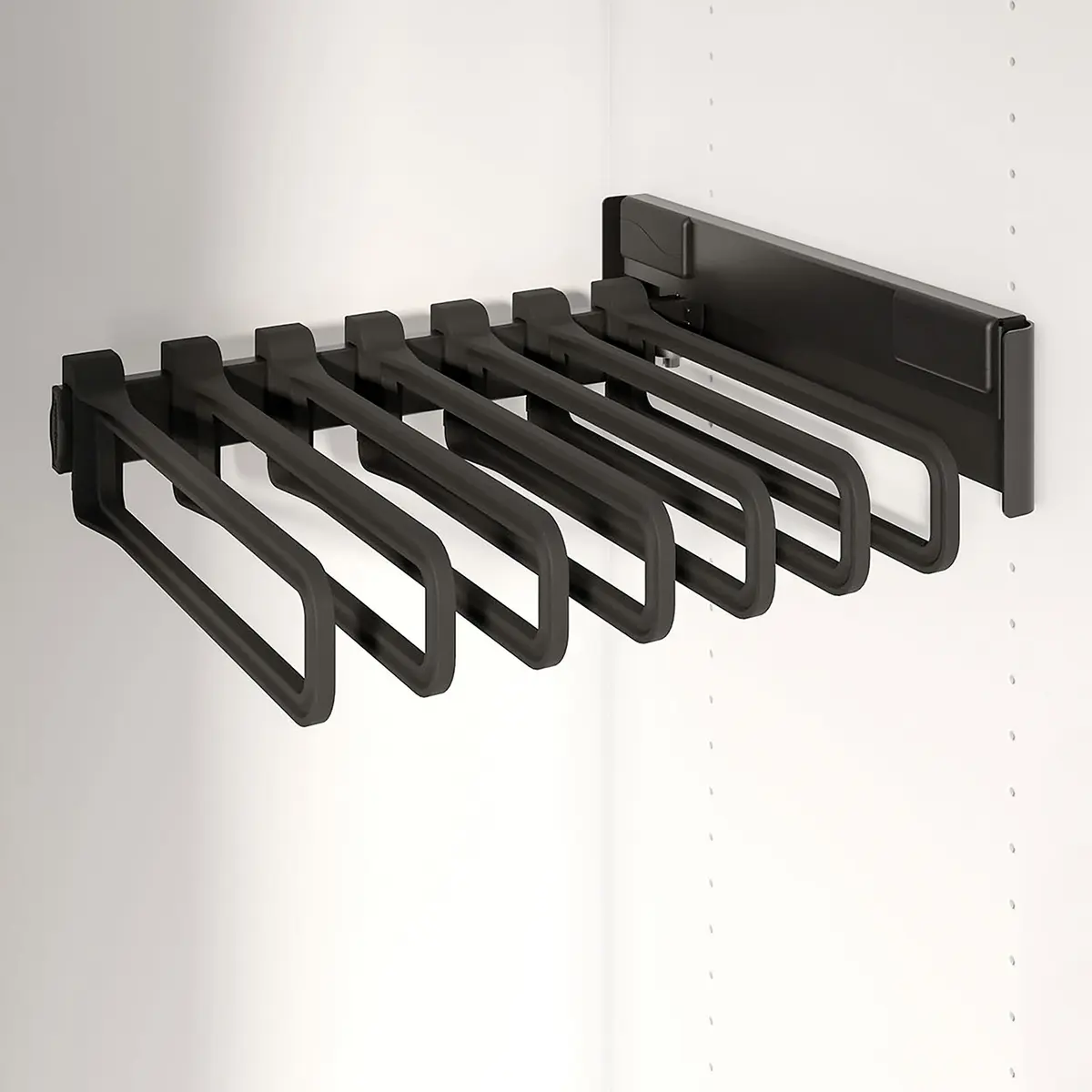 Hettich Conero Hosenauszug mit 7 Hosenbügeln, schwarz LKB 457mm 9352793