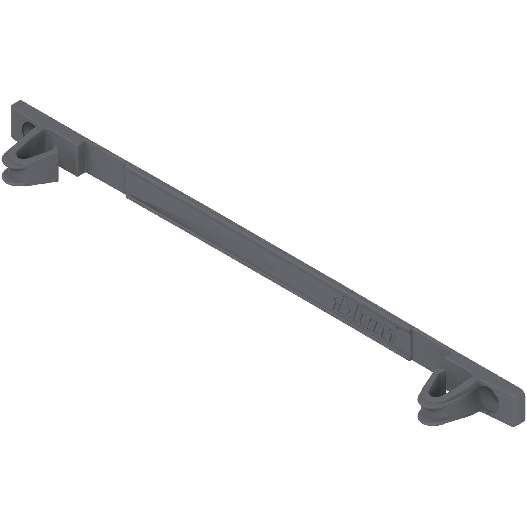 Blum Servo-Drive Trägerprofilaufnahme unten/hinten, Traverskontruktion stehend, RAL 7037 staubgrau