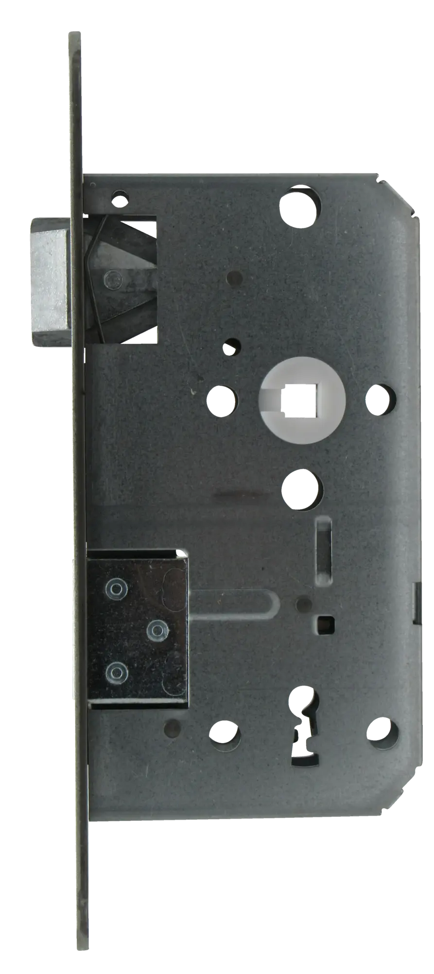 BMH Zimmertürschlösser Kl.2 TGL Dorn 55 Stulp 18 x 220mm rund silber
