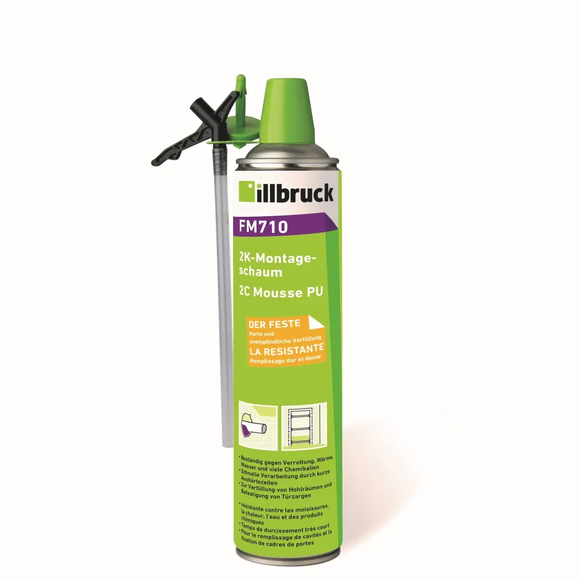 Illbruck 2K-Montageschaum FM710, 400 ml Dose, inkl. Handschuhe, UN 1950