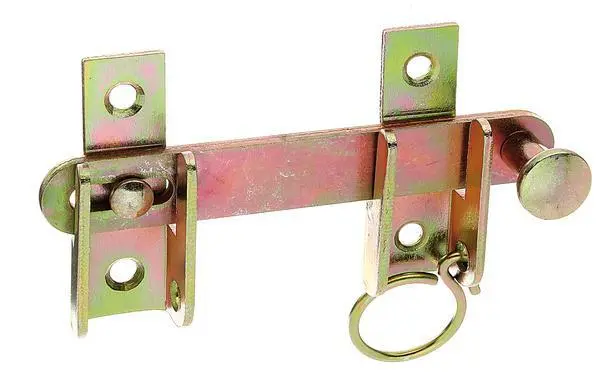 GAH Alberts Schlagladenüberwurf, Hebelmass 120x20mm, Platte 20x60mm, gelb verzinkt, 31446