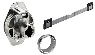 Hettich Zylinderschiebetürschloss ø 18 mm für 3-türige Schiebetürschränke 9133927