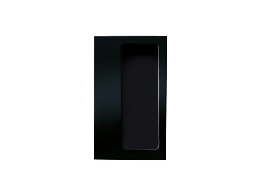 Hewi Einlassmuschel rechteckig 100x60 mm, mit einseitiger Griffmulde 539 FB 90 tiefschwarz