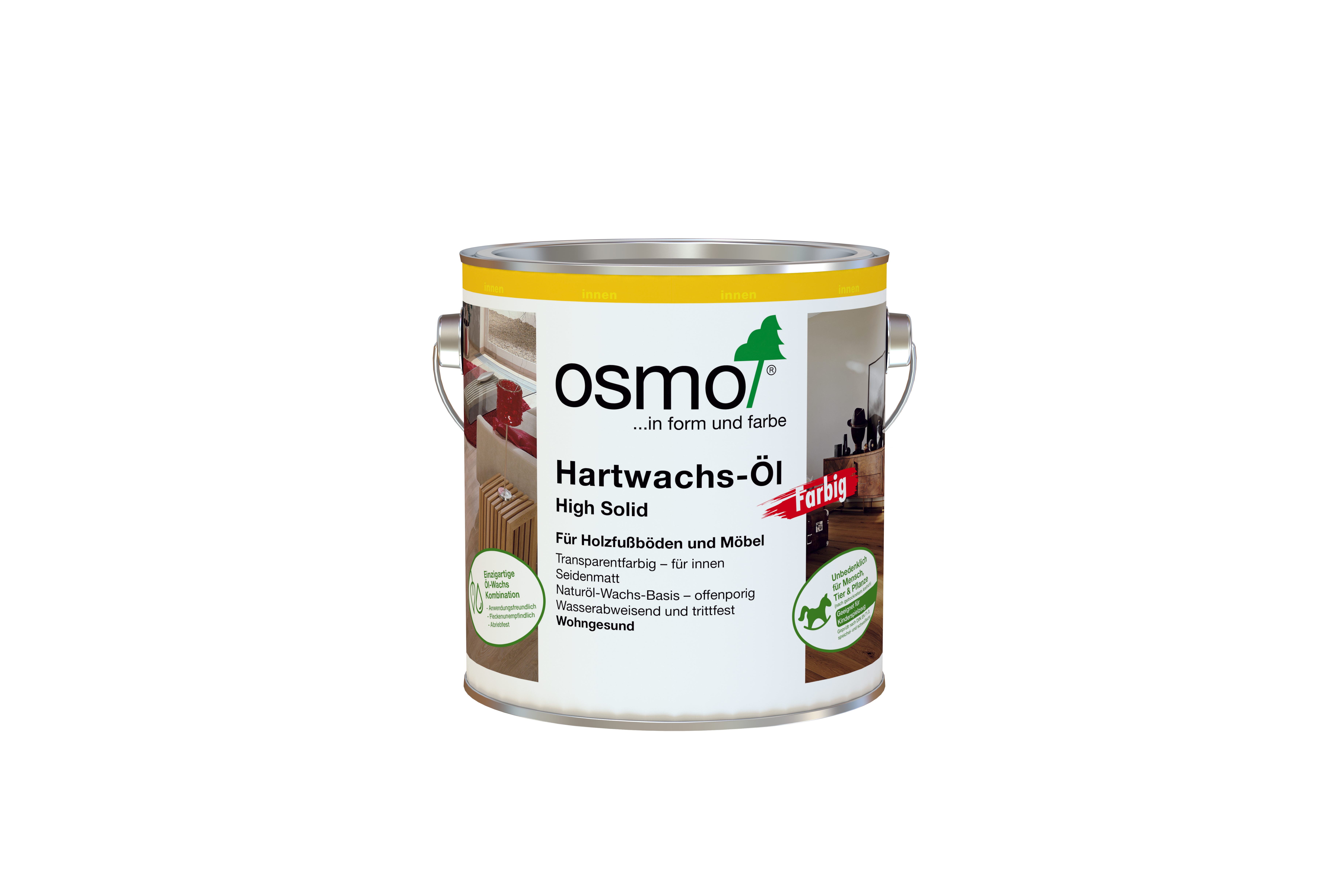 Osmo Hartwachs-Öl Original 3040, weiß, seidenmatt, 2,5 Liter