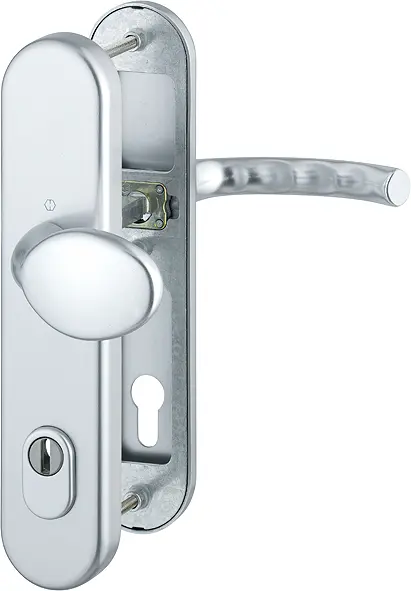 Hoppe Haustür Schutz-Wechselgarnitur 76G/3332ZA/3410/1710 Tokyo PZ mit ZA Alu F1
