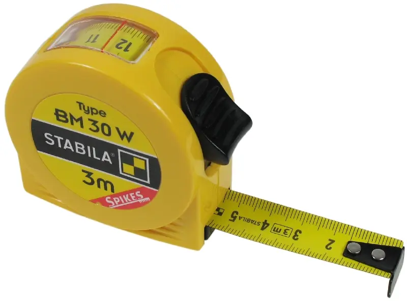 Stabila Rollbandmaß BM150 mit Sichtfenster mit Spikes-Haken Genauigkeitsklasse II 3 m 687.13