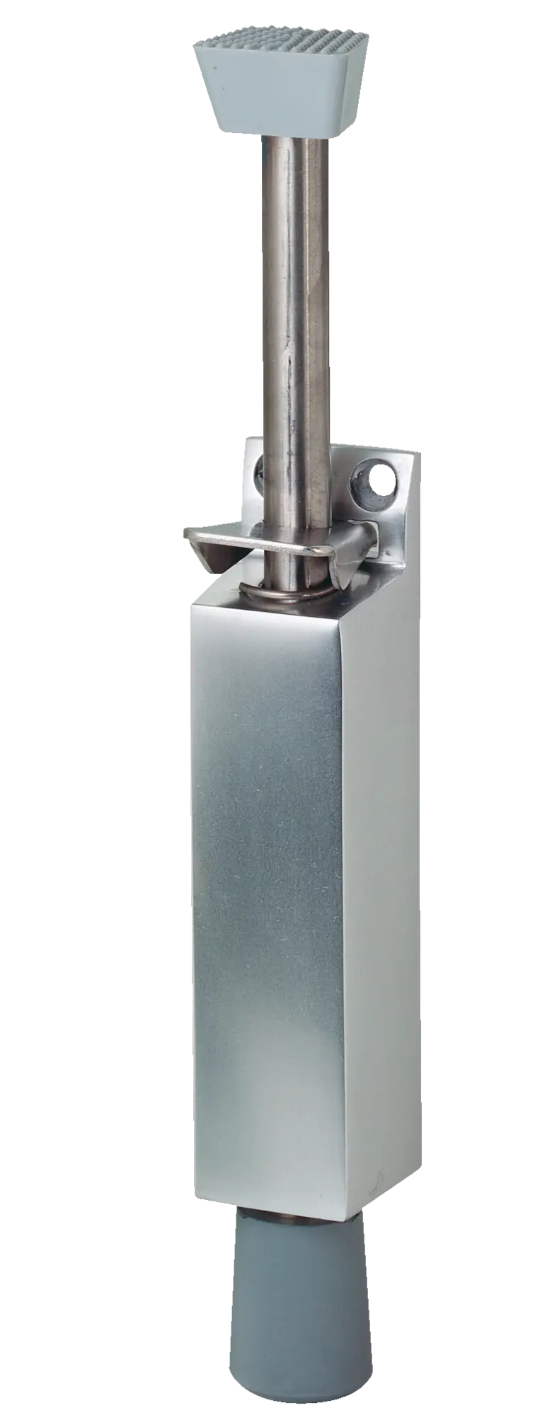 KWS Türfeststeller 1045.02, 90 mm Hub, silberfarbig einbrennlackiert