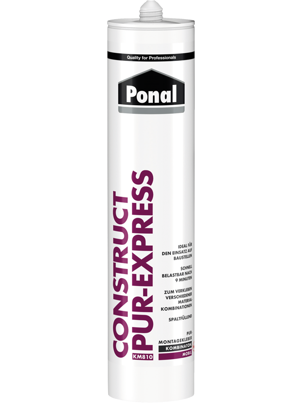 Henkel Ponal Montagekleber Construct PU-Express D4, 440 g Kartusche, PNC6G