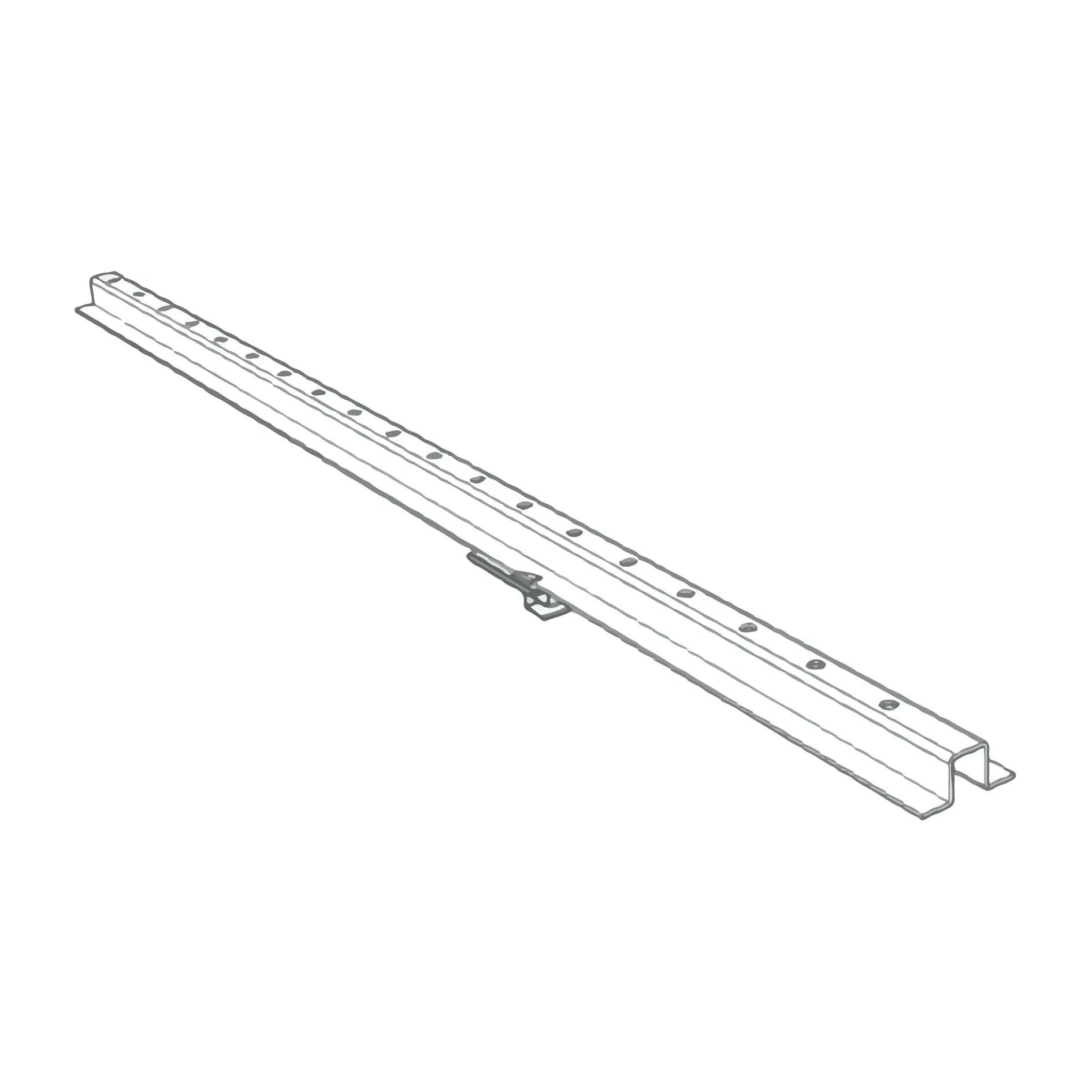 Admonter Akustik Systemschiene, Hutprofil, Länge 2400 mm, 30/15 mm (Bedarf ca. 2 lfm pro QM)