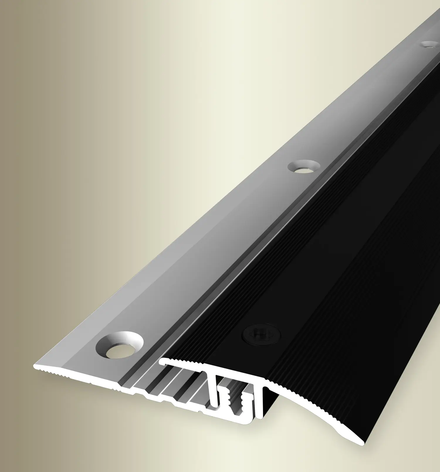 Anpassungsprofil Typ 376, Alu eloxiert, schwarz, Verstellfunktion 4-9, 5 mm, für Vinylböden