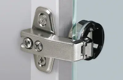Hettich Glastürscharnier Perfekt 5204 W90, TU 12 / S, zum Anschr. (Scharnier/ Montageplatte) 0069607