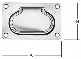 Vormann Einlass-Kistengriff 170X105 RF (V2A) 