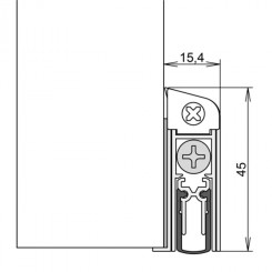 Athmer Wind-Ex A 1-seitig Länge 735mm Anklebbar weiß 9016 